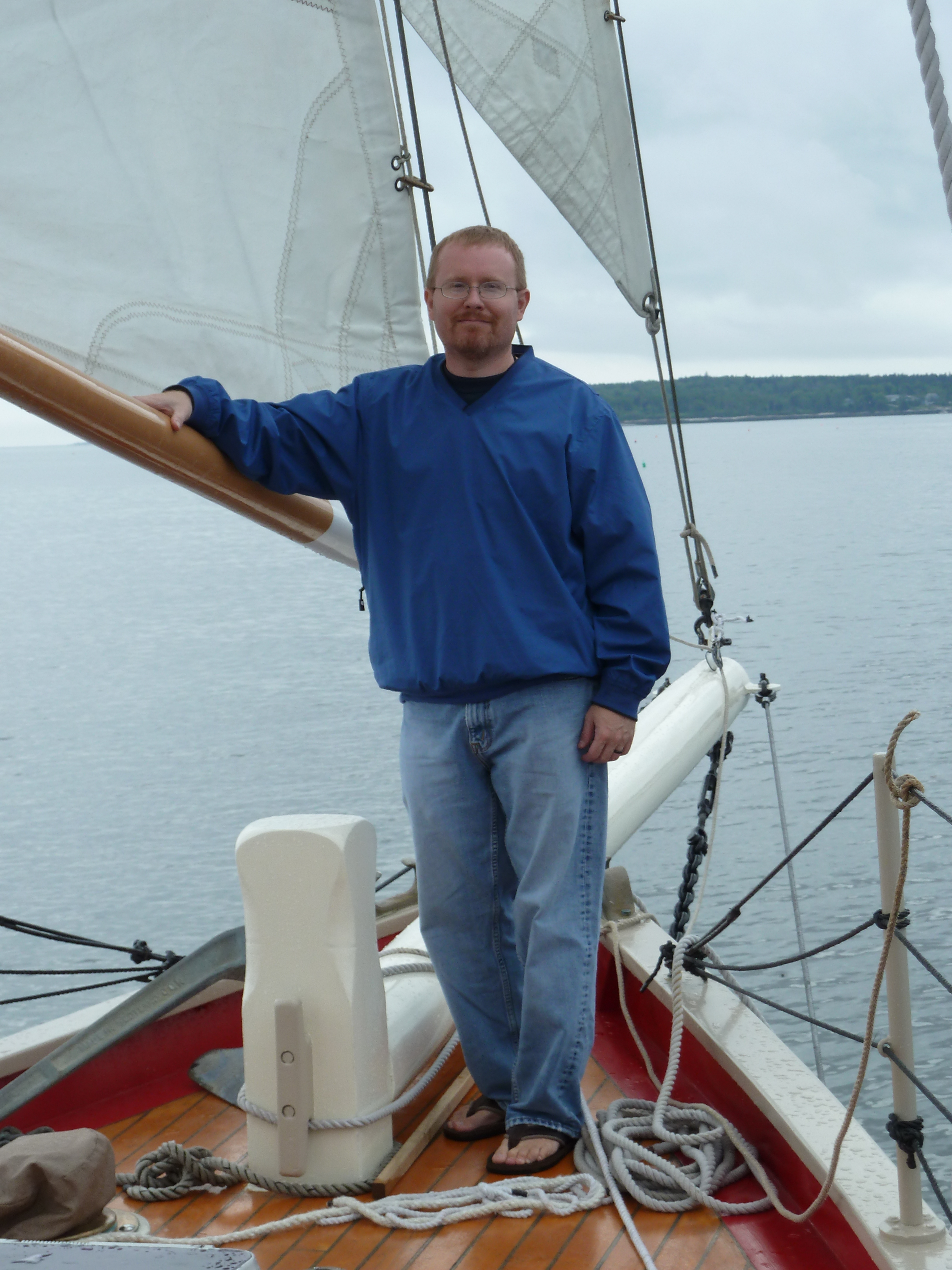 On Schooner Eastwind in Boothbay Harbor, Maine